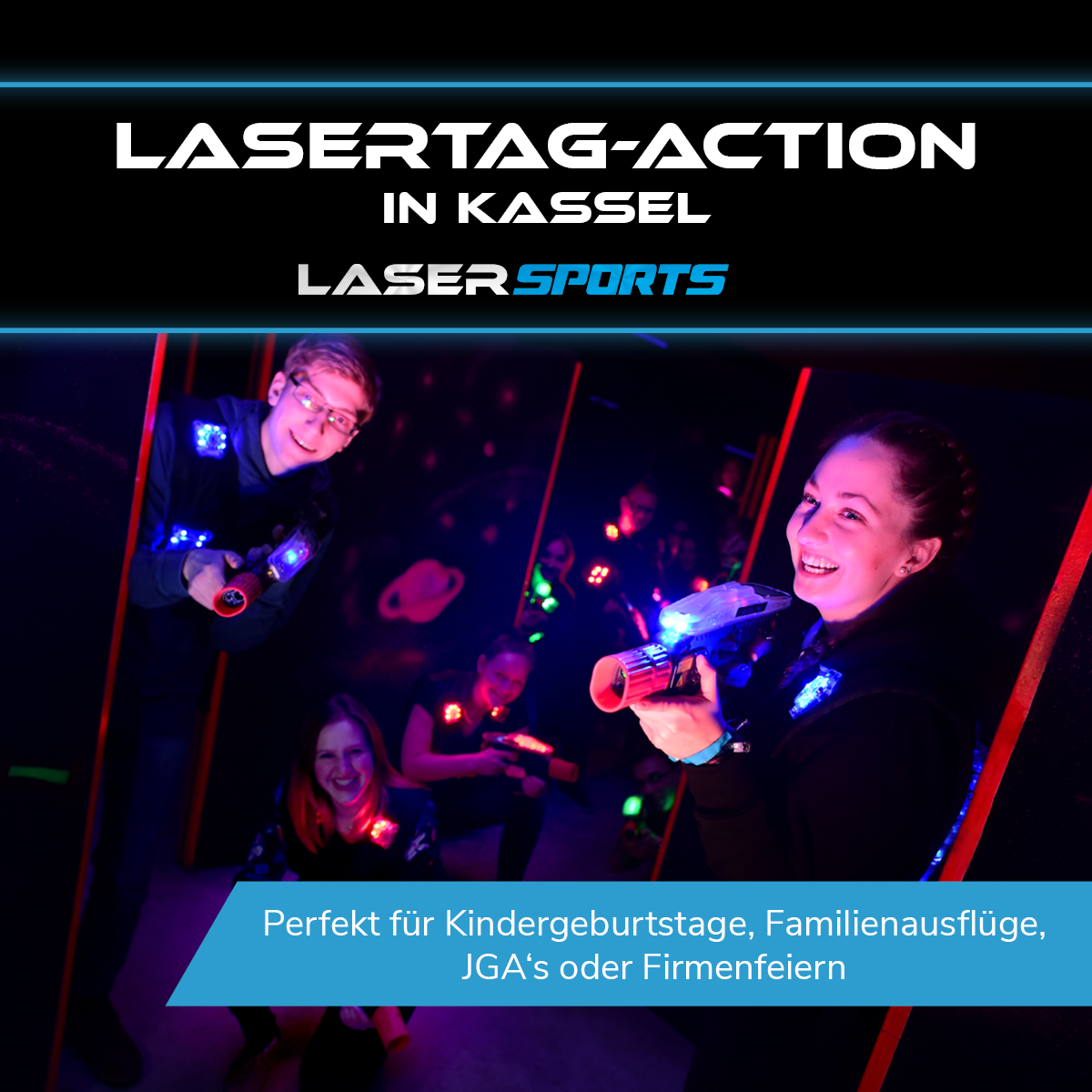 FunXperience Kassel - LaserSports, NeonGolf & Cube Challenges Facebook ad from Mar 4, 2026