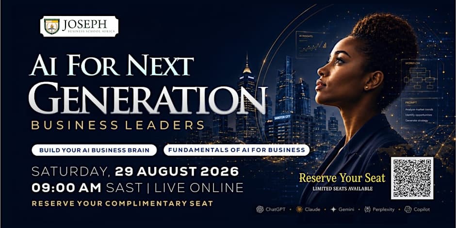 Joseph Business School SA Facebook ad: AI FOR NEXT GENERATION BUSINESS LEADERS