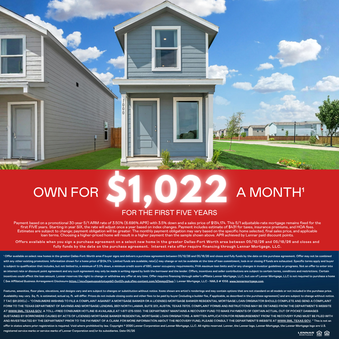Lennar Dallas - Fort Worth Facebook ad