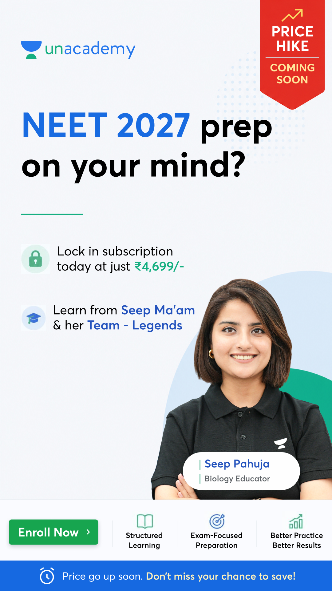 Unacademy Facebook ad
