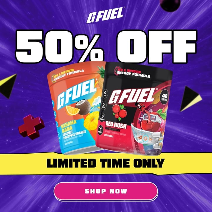 G FUEL Facebook ad from Aug 10, 2026