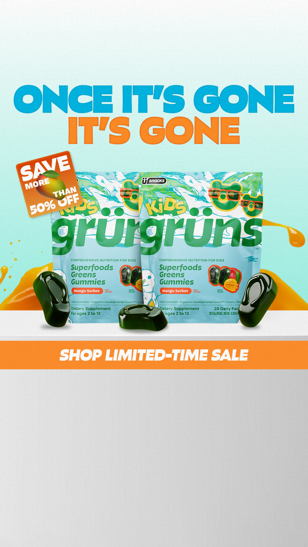 Grüns Kids Facebook ad