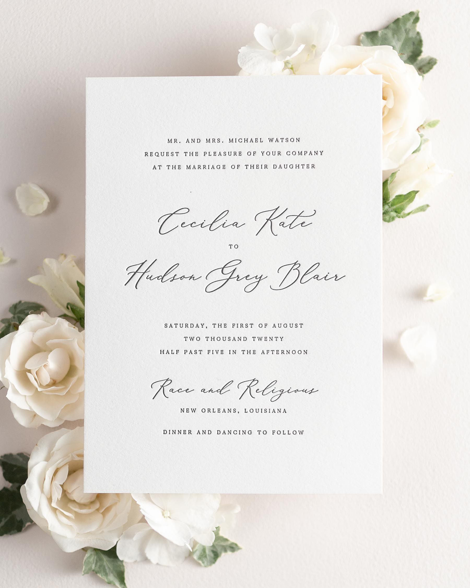 Shine Wedding Invitations Facebook ad: Letterpress Invitations