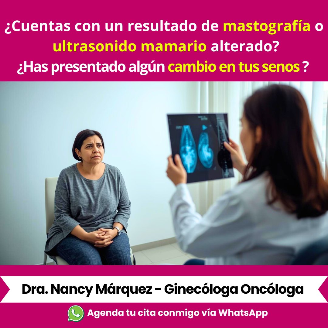 Dra. Nancy Márquez Benavides Facebook ad: ¿Cuentas con un resultado de mastografía o ultrasonido…