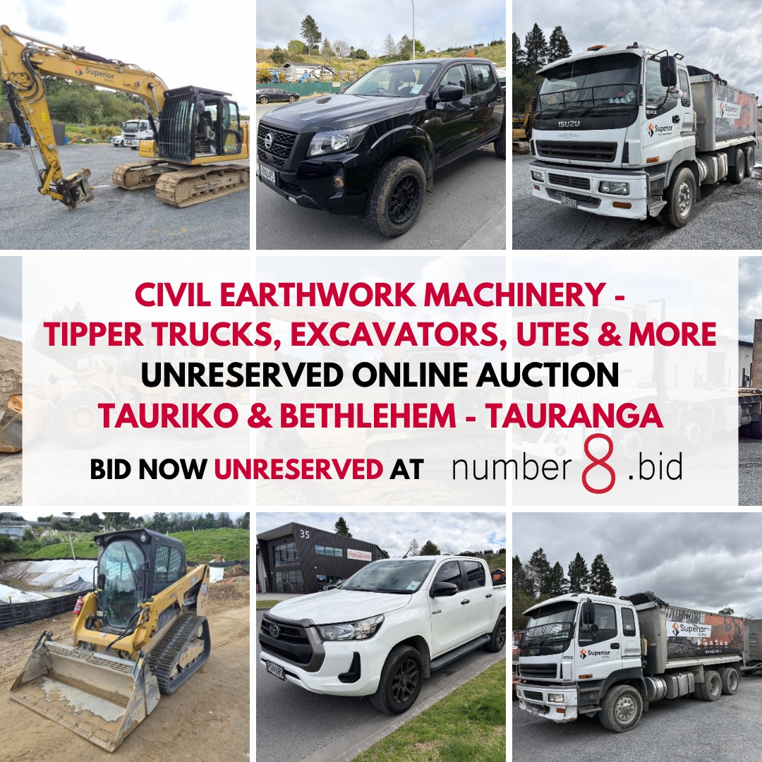 Number 8 Solutions Facebook ad: MASSIVE CIVIL EARTHWORKS MACHINERY, TIPPER TRUCKS WITH…