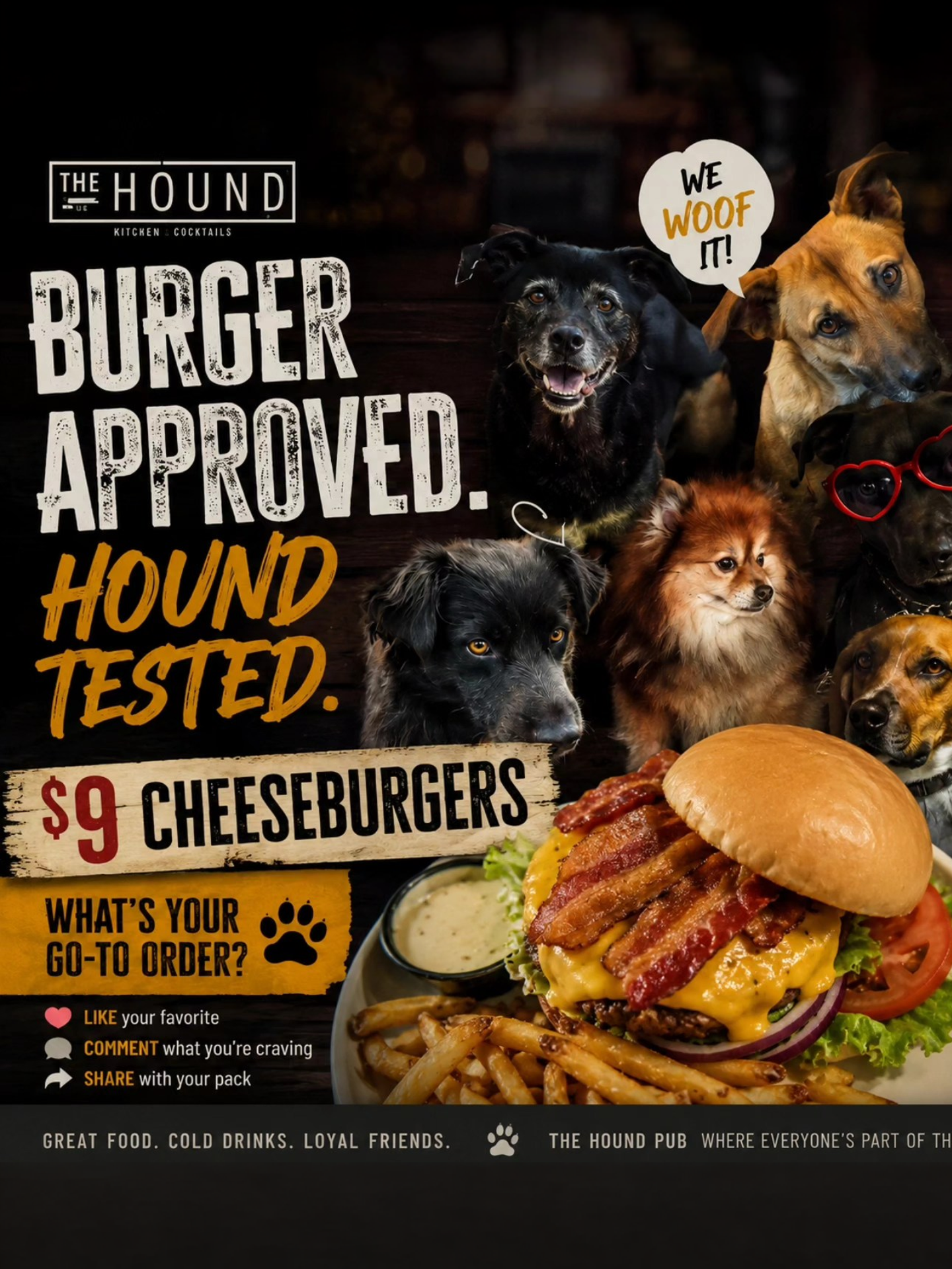 The Hound Pub Denver Facebook ad: Meet up at The Hound!