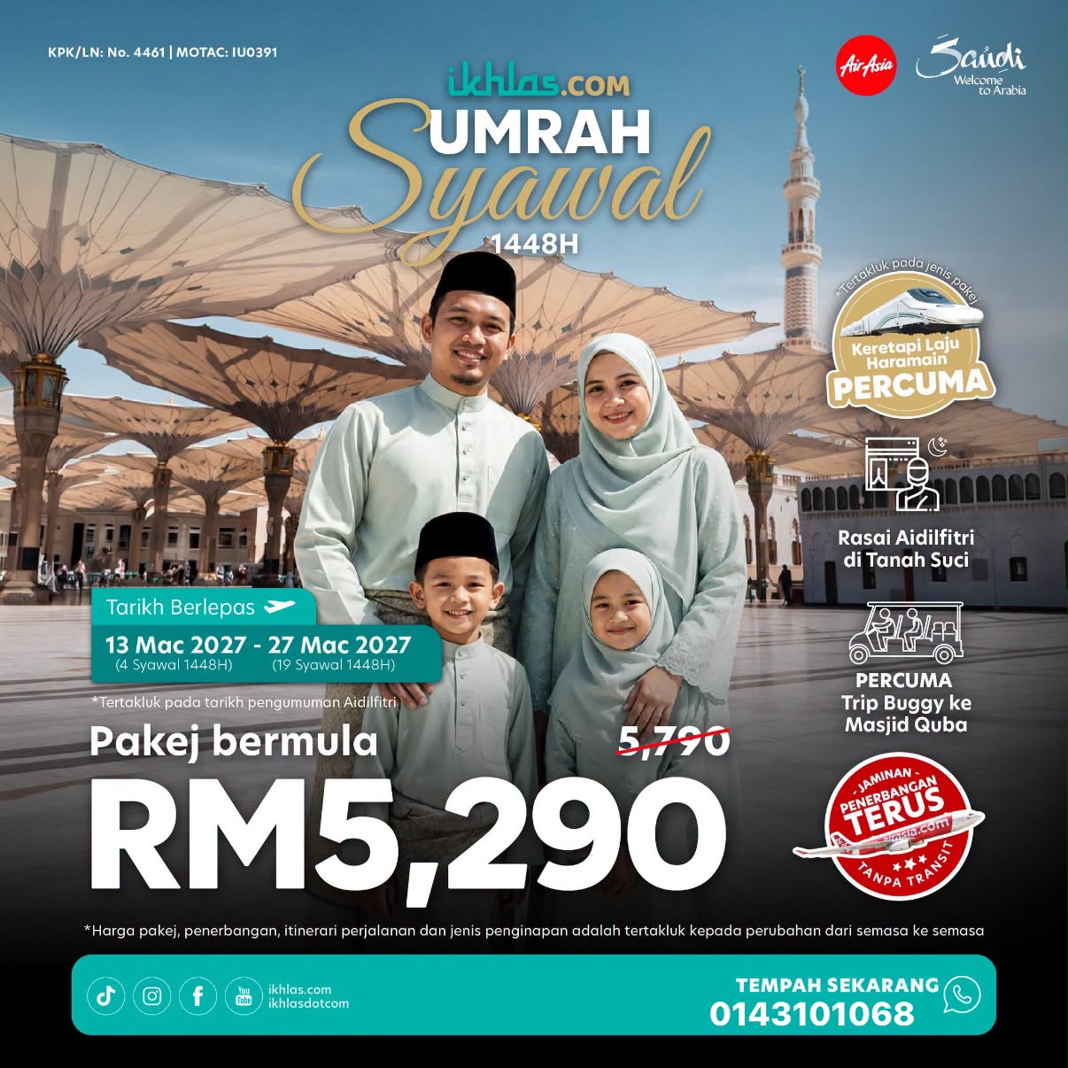 Ikhlas.com Sabah Facebook ad: Raya di tanah air memang indah, tetapi beraya…
