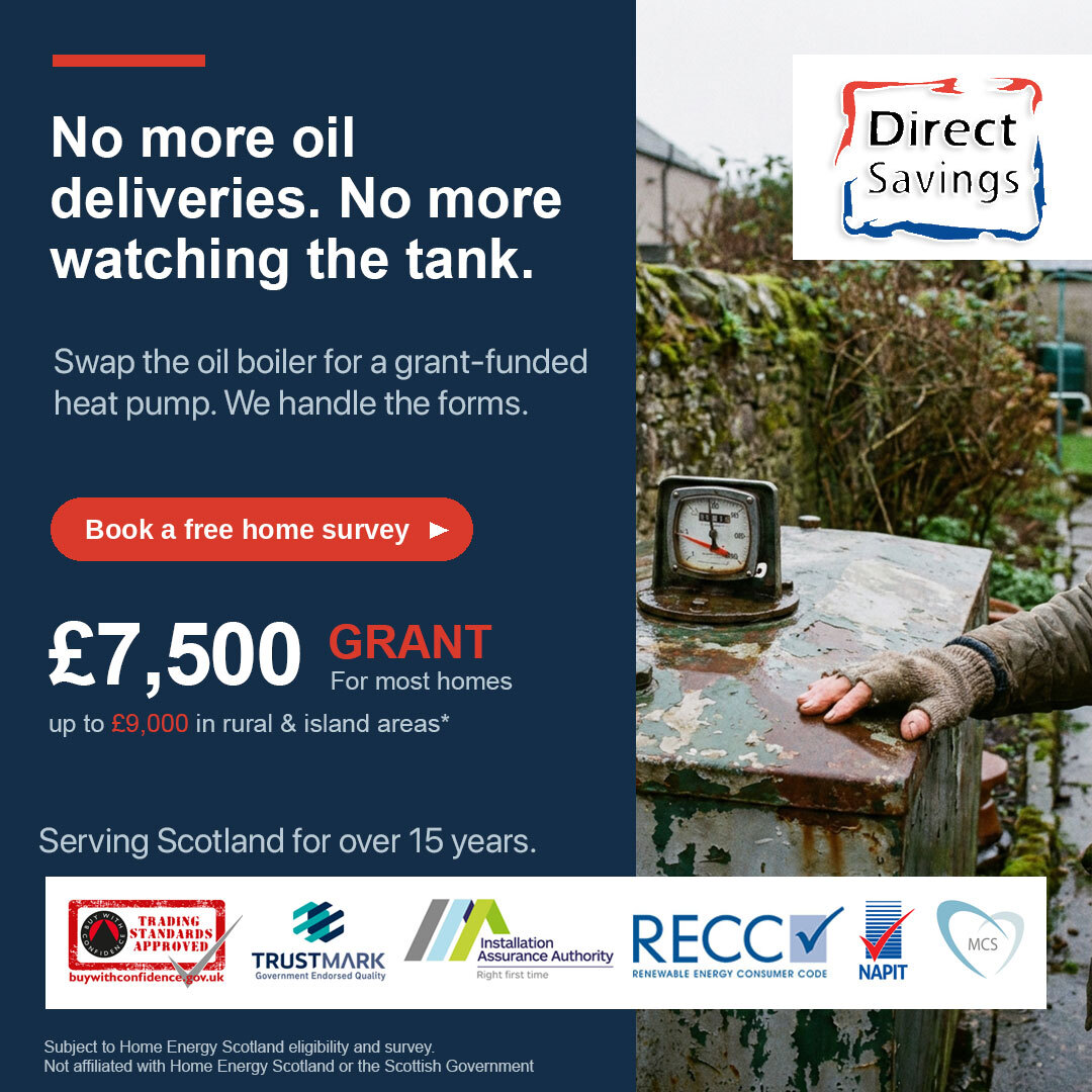 Direct Savings Facebook ad: Done chasing oil before every cold snap.