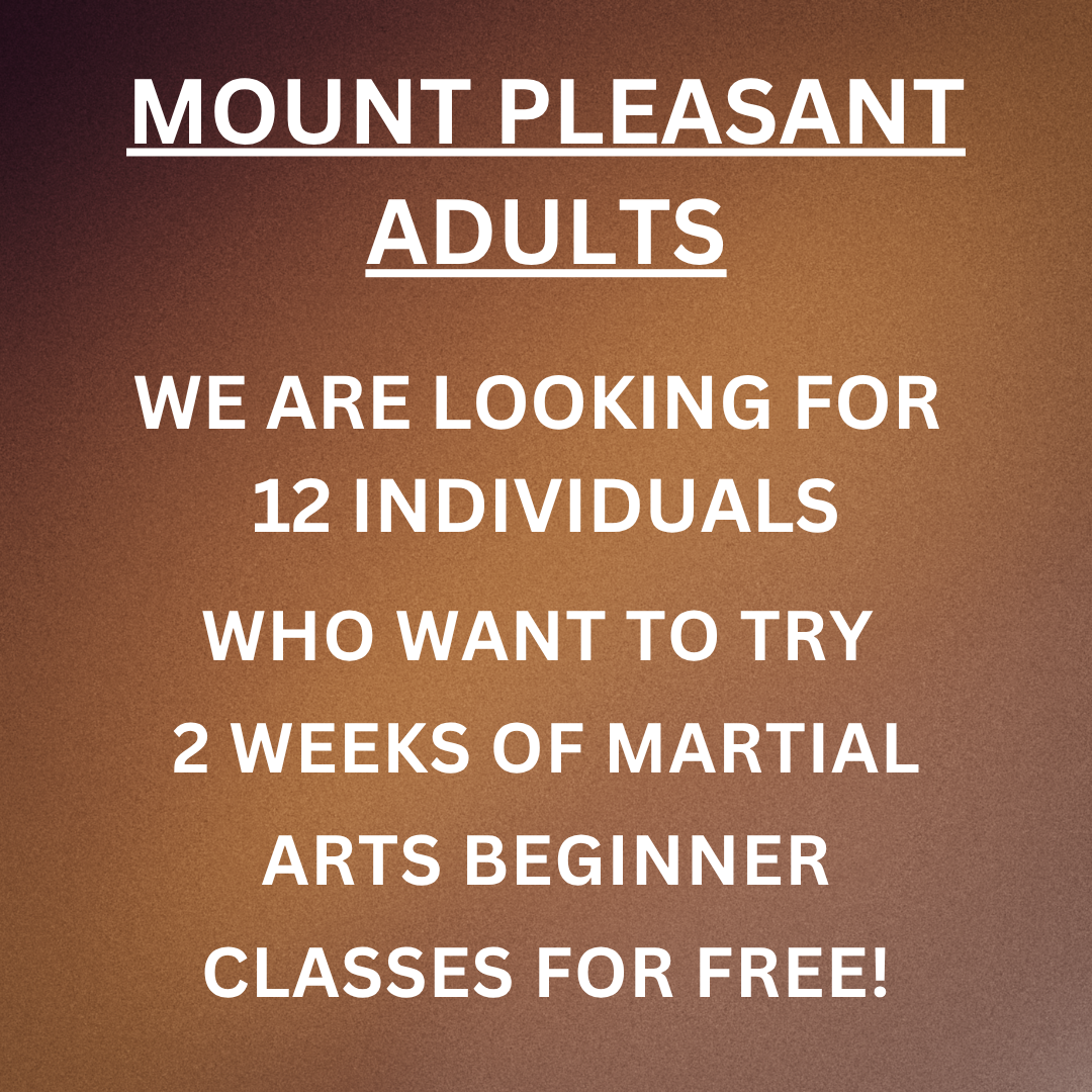Mount Pleasant Family Martial Arts Facebook ad: 2 Week FREE TRIAL for ADULTS