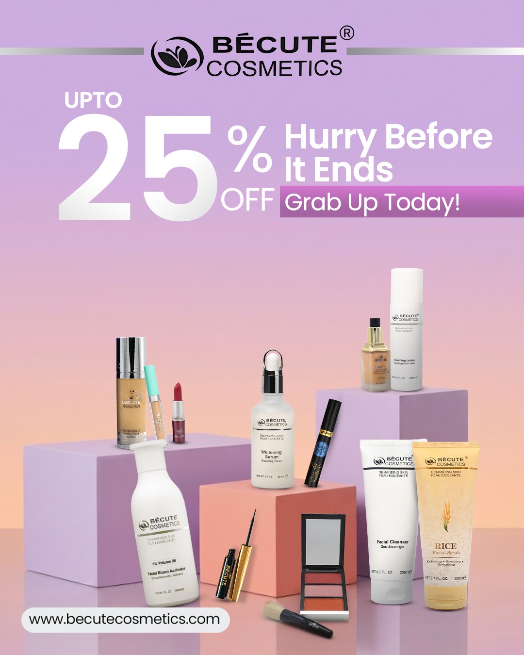 Becute Cosmetics Facebook ad: Products