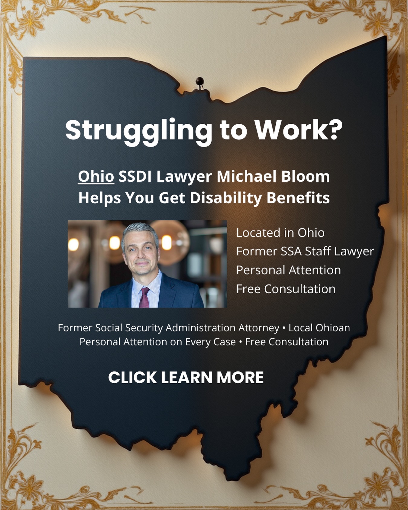 Michael E. Bloom, Esq. Facebook ad: Applications & Appeals