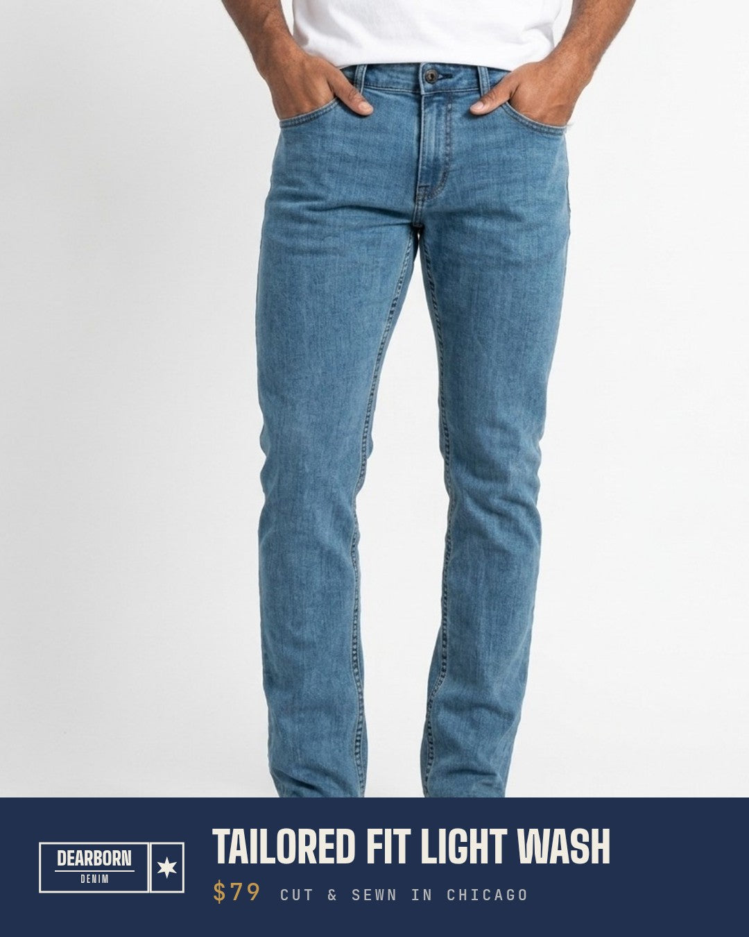 Dearborn Denim & Apparel Facebook ad: American Made. $79.