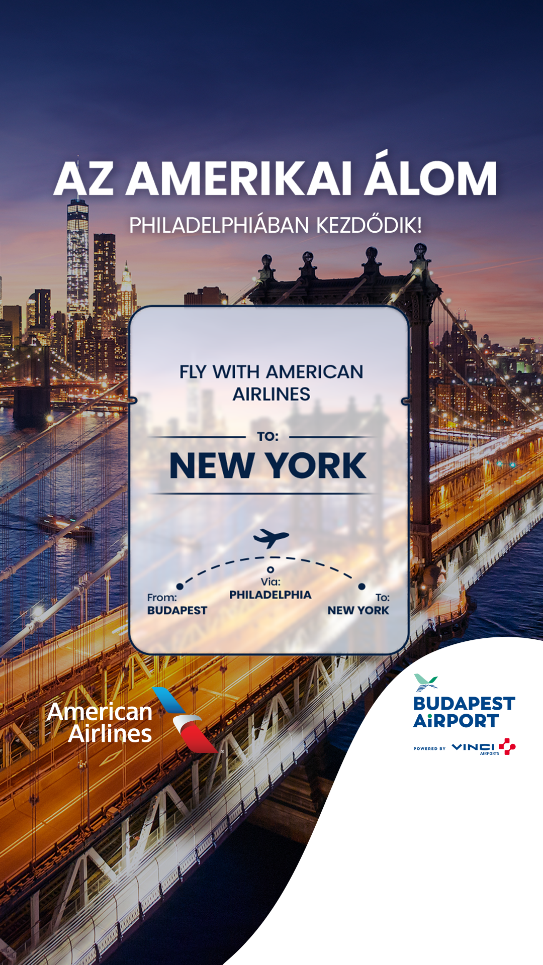 Budapest Airport Facebook ad from Mar 16, 2026