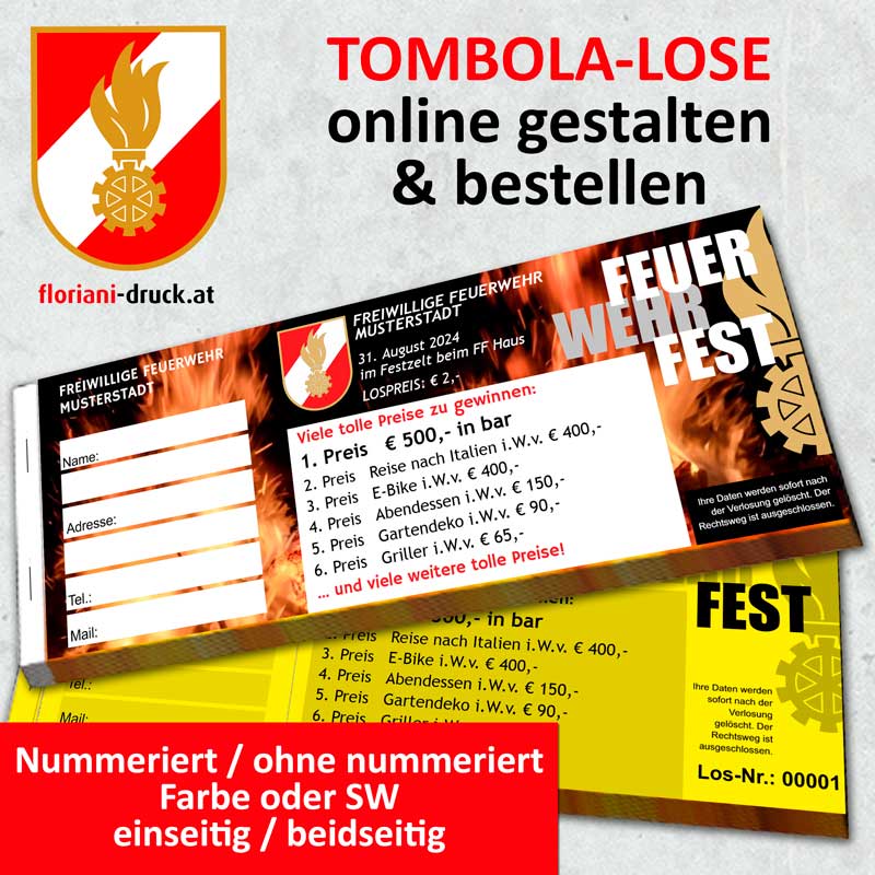 Loseundmehr.at Facebook ad: Tombolalose online -10%
