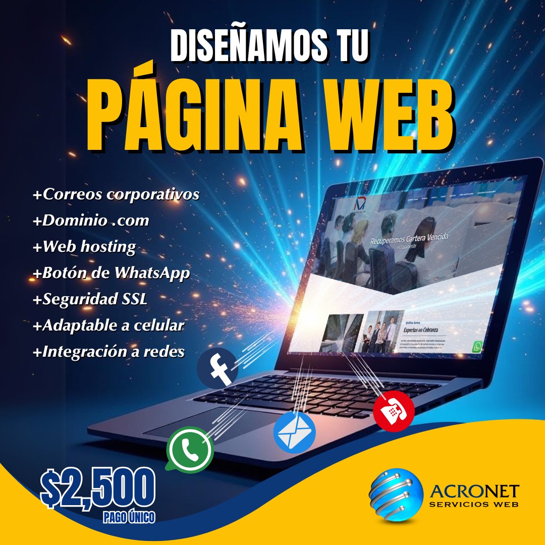 Acronetsa - Diseño de páginas web y Marketing Digital Facebook ad: ¿Tu negocio aún no brilla en internet?