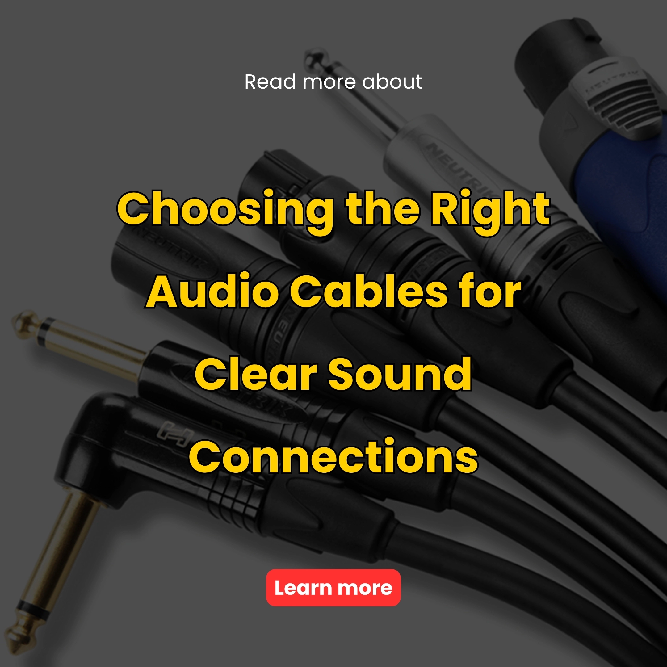 Resource Discovery Daily Facebook ad: Read more about choosing the right audio cables