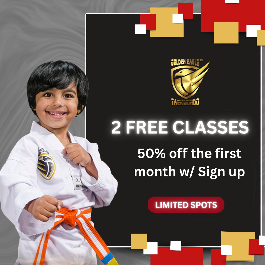 Golden Eagle Taekwondo LLC Elyson TX Facebook ad from Apr 13, 2026