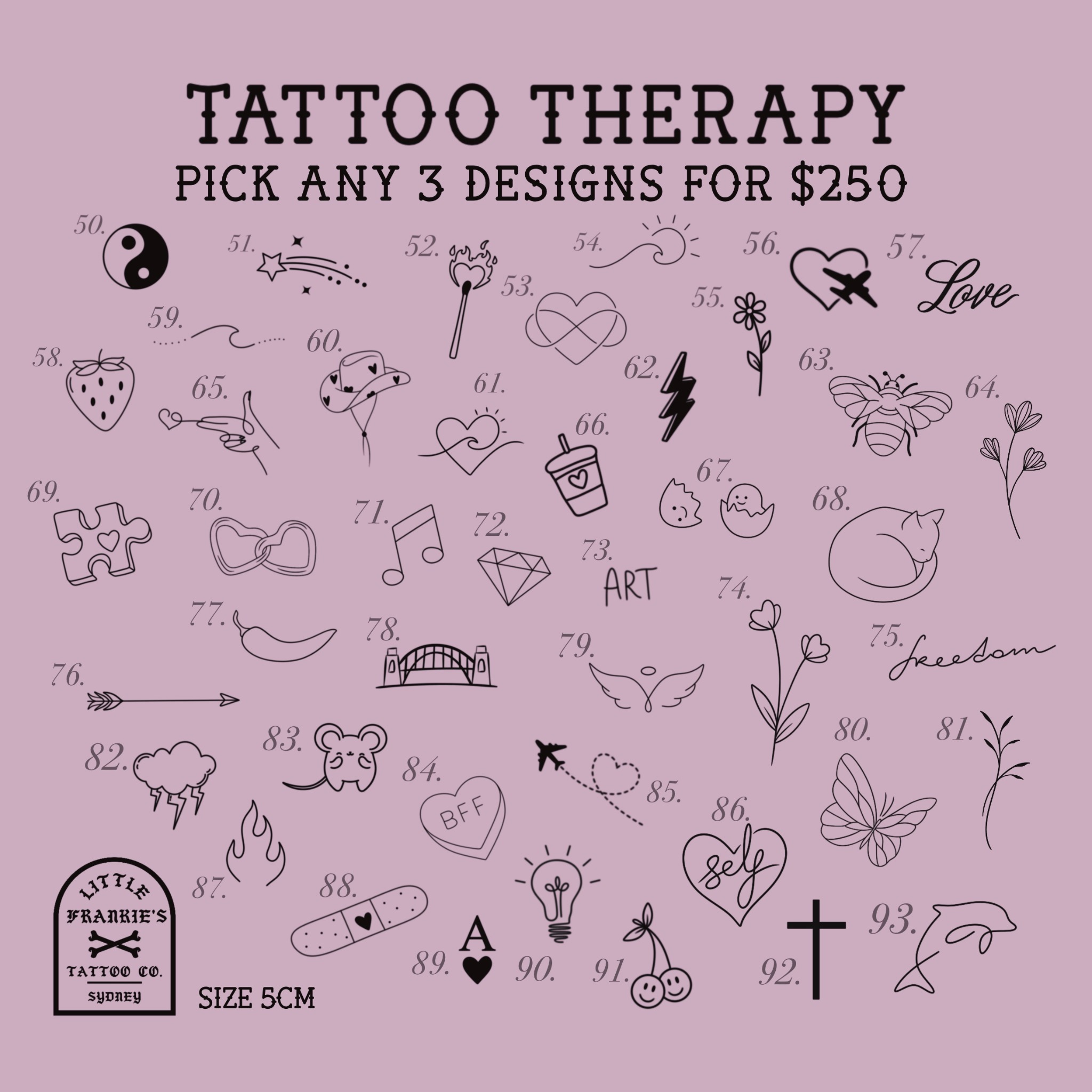 Little Frankies Tattoo Facebook ad: Bookings are OPEN!