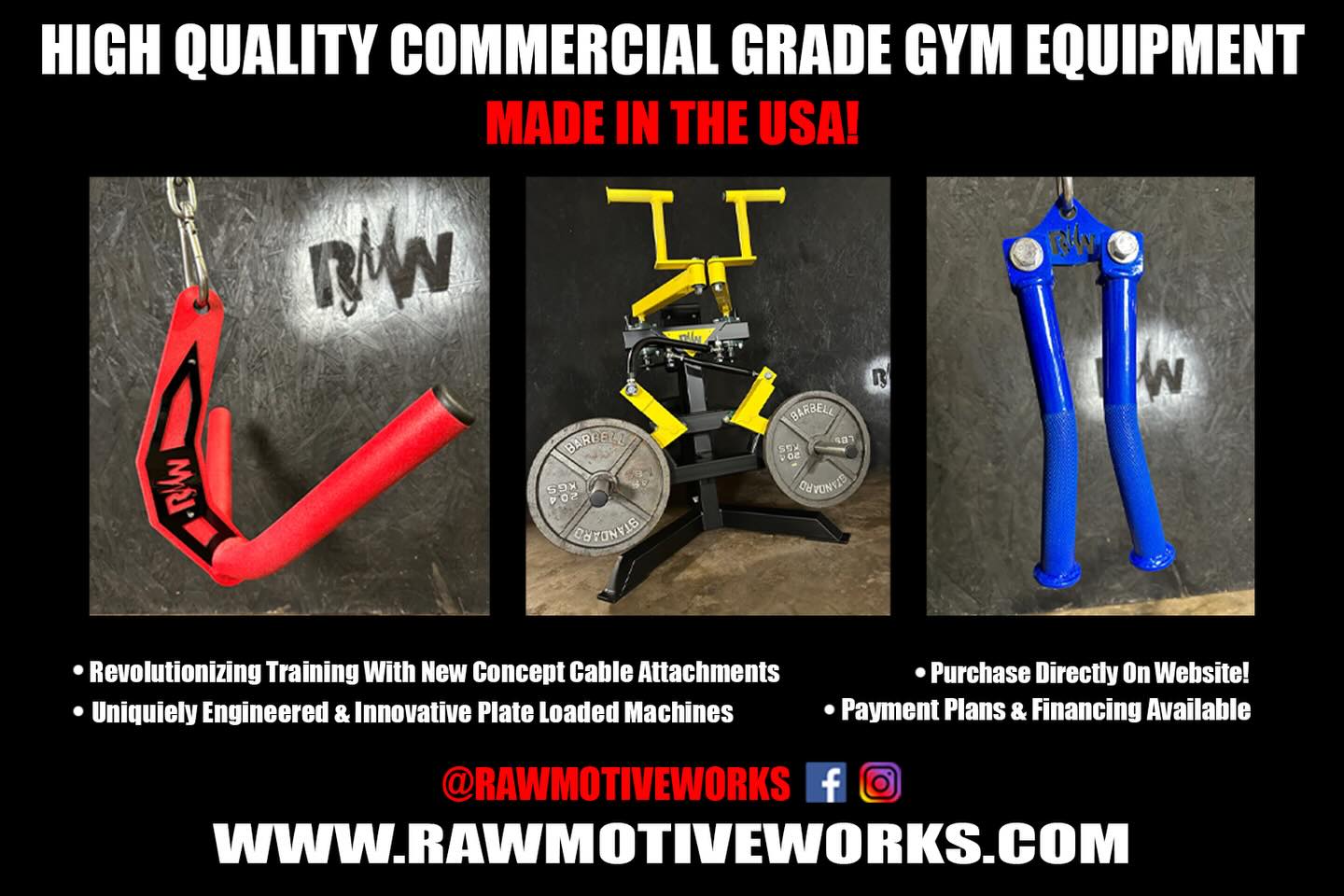 rmw_rawmotiveworks Facebook ad: High Quality Gym Equipment | Made In The…