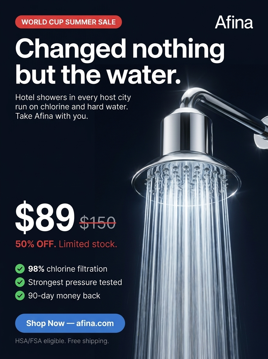 Showerlabs Facebook ad