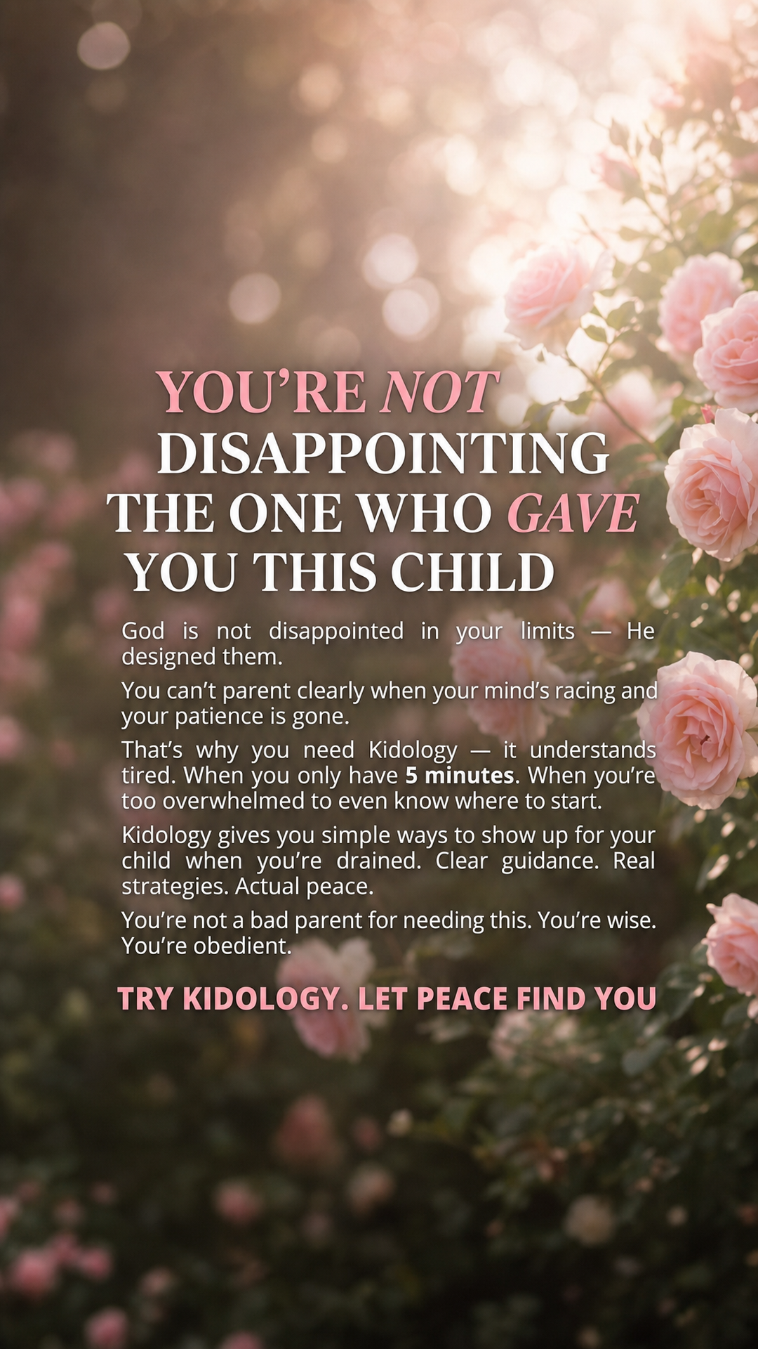 Kidology - Raising with faith Facebook ad