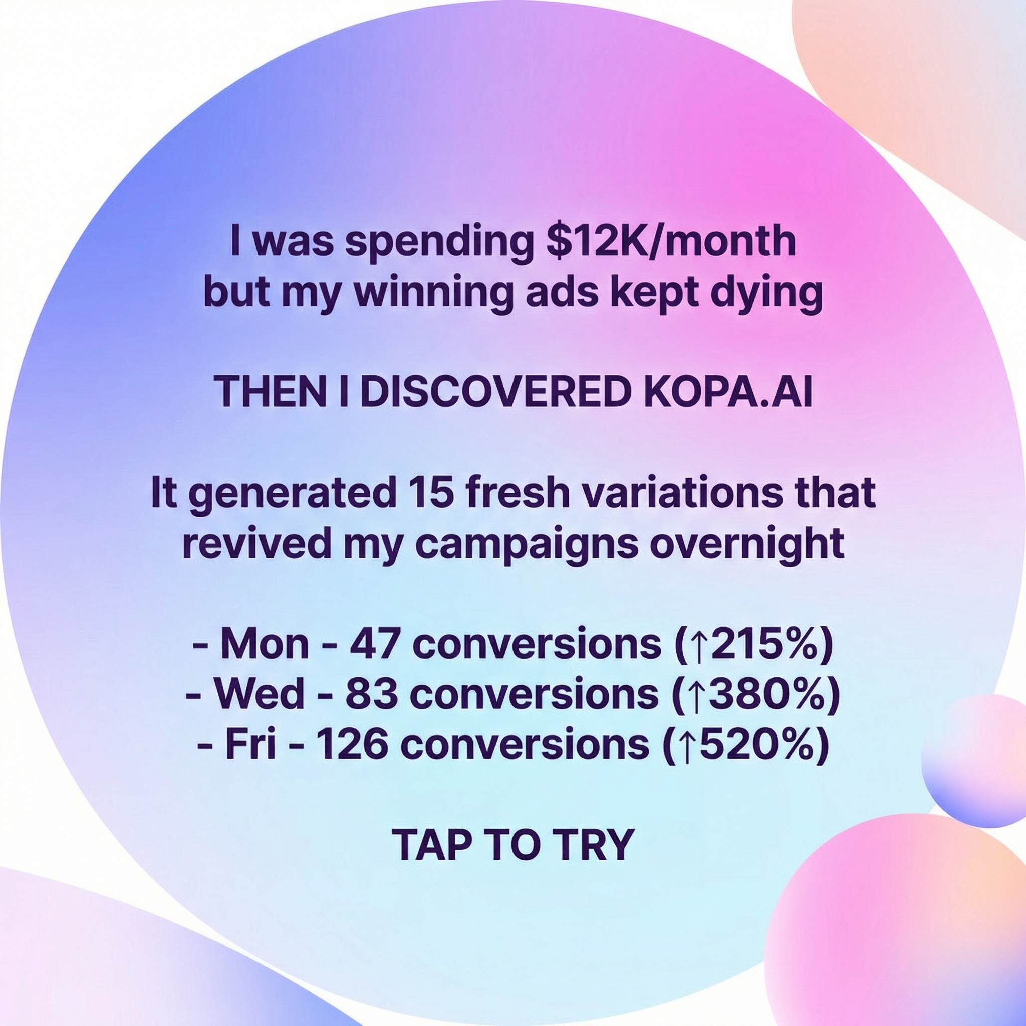 AI tools Facebook ad