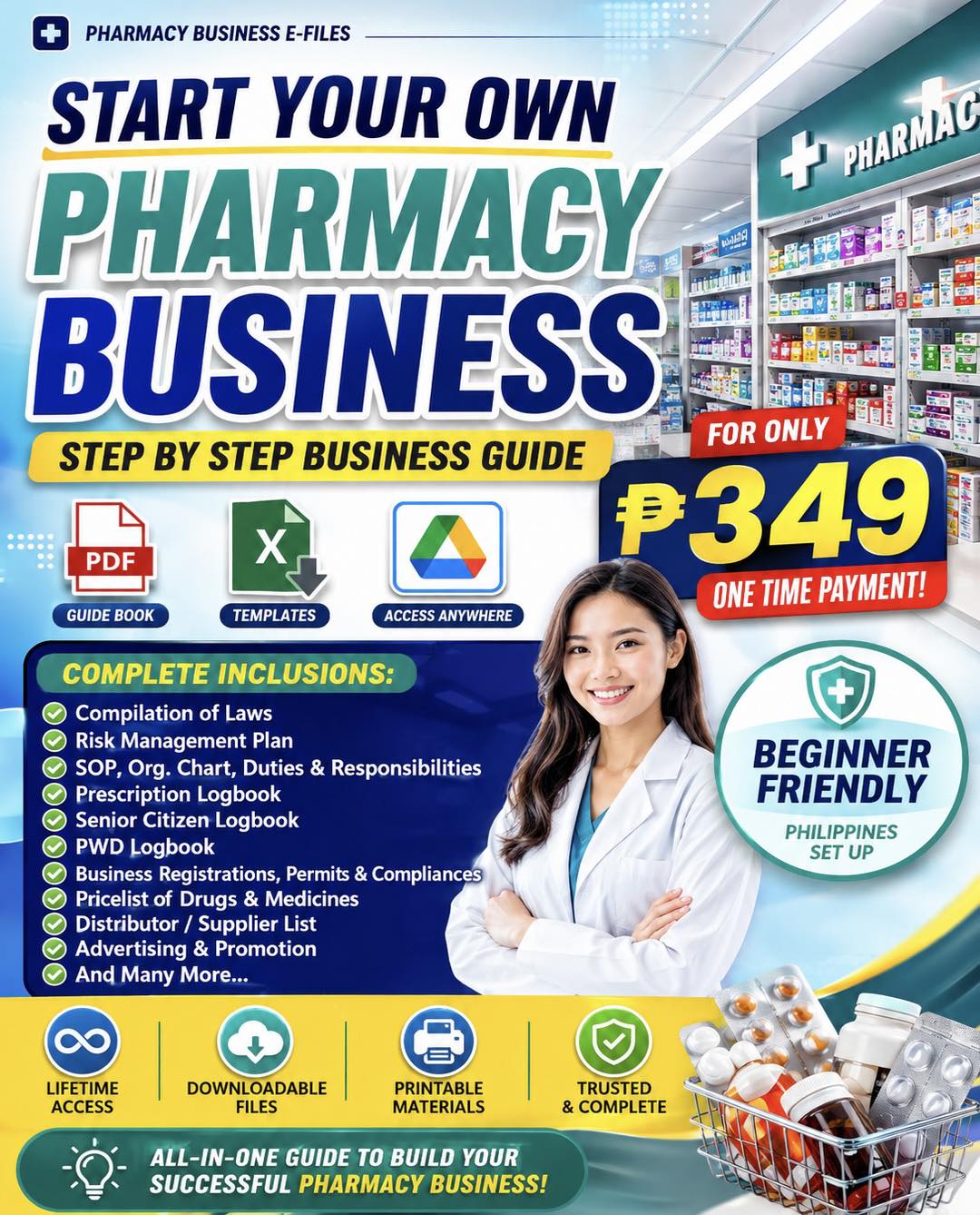 Pharmacy Business E-files Facebook ad: 𝐏𝐋𝐀𝐍𝐍𝐈𝐍𝐆 𝐓𝐎 𝐒𝐓𝐀𝐑𝐓 𝐘𝐎𝐔𝐑 𝐎𝐖𝐍…