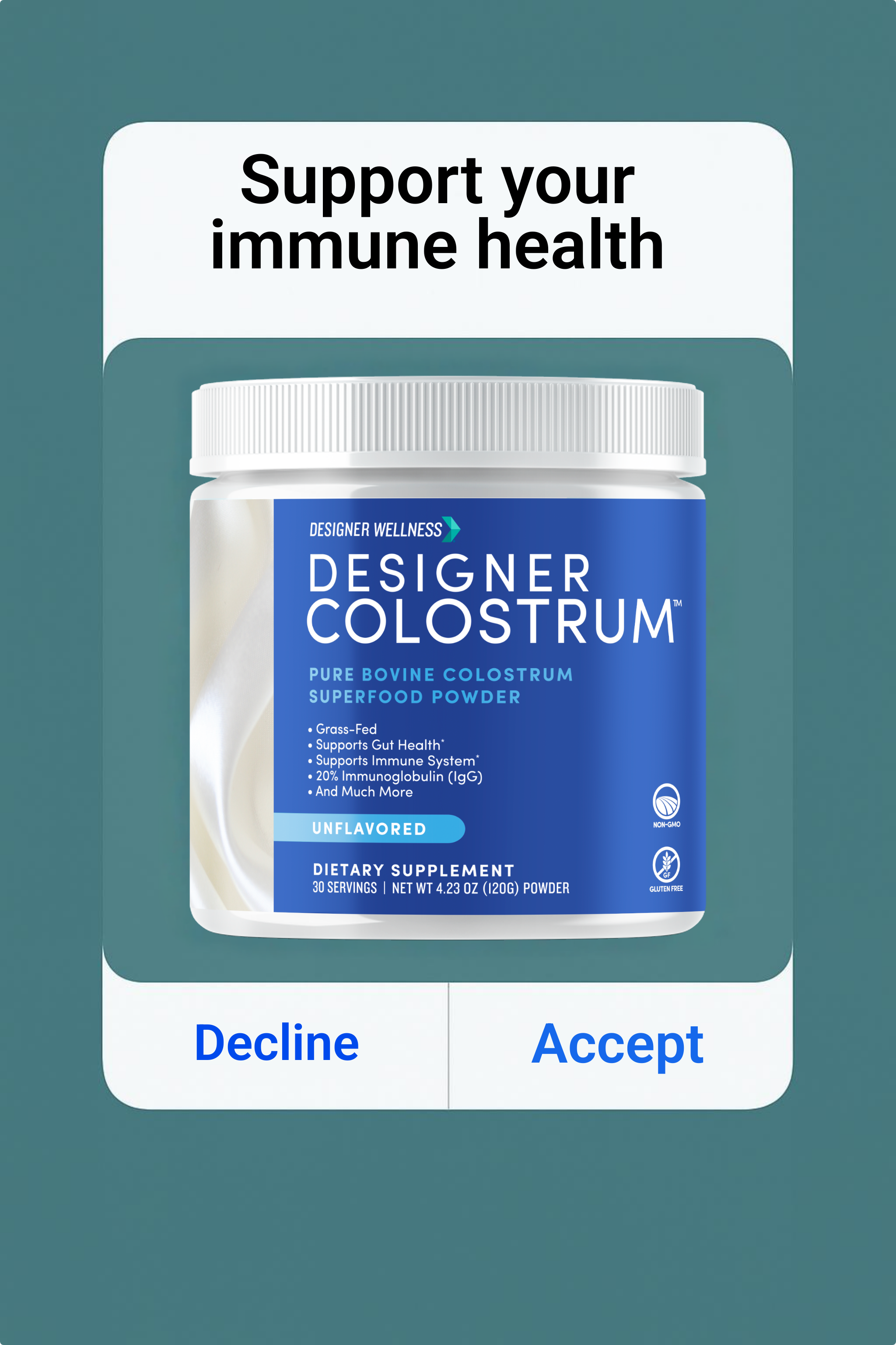 Designer Wellness Facebook ad