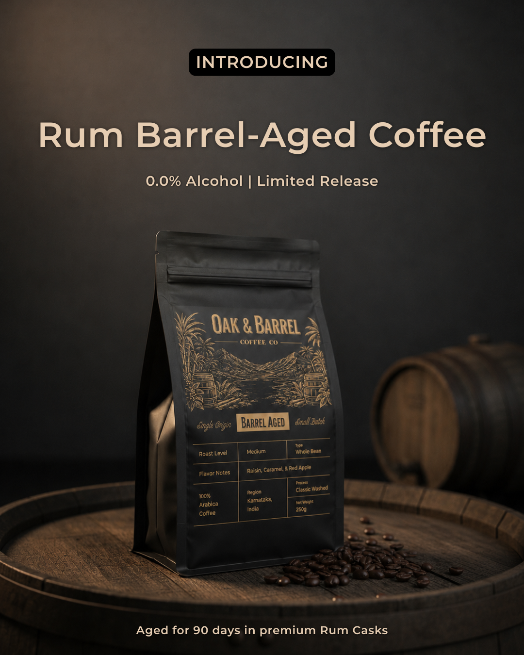 Oak & Barrel Coffee Facebook ad