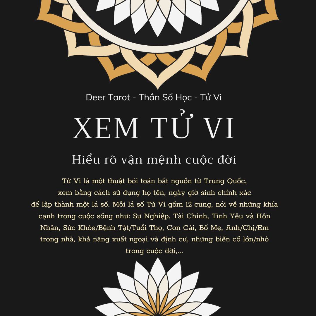 Deer Tarot - Bói bài tại Mỹ Facebook ad: 𝐗𝐞𝐦 𝐓𝐮̛̉ 𝐕𝐢 - 𝐇𝐢𝐞̂̉𝐮 𝐑𝐨̃ 𝐕𝐚̣̂𝐧 𝐌𝐞̣̂𝐧𝐡…