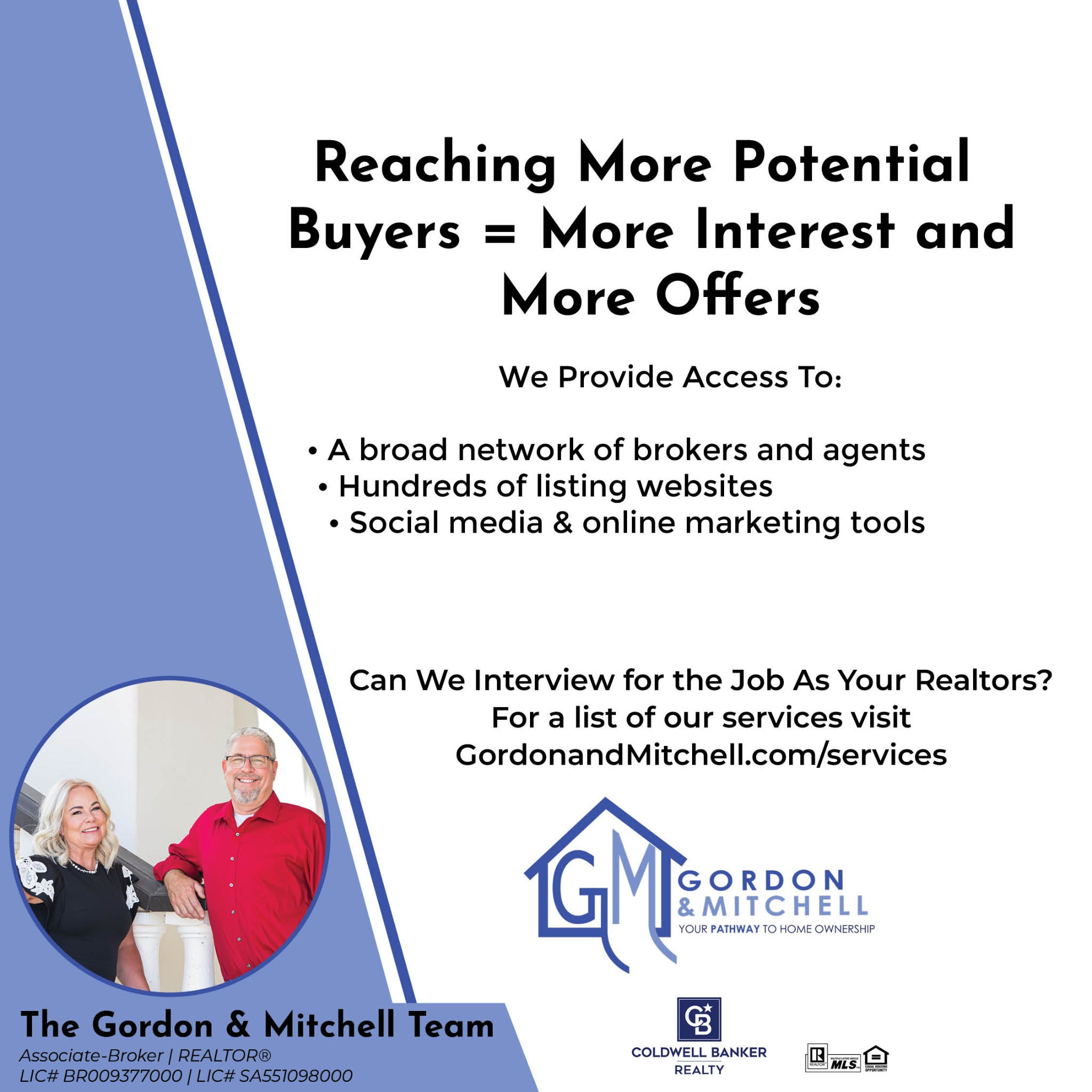 John Gordon, Associate Broker, Coldwell Banker Realty Facebook ad: Message or Call (480) 234-7407 / (602) 319-8509