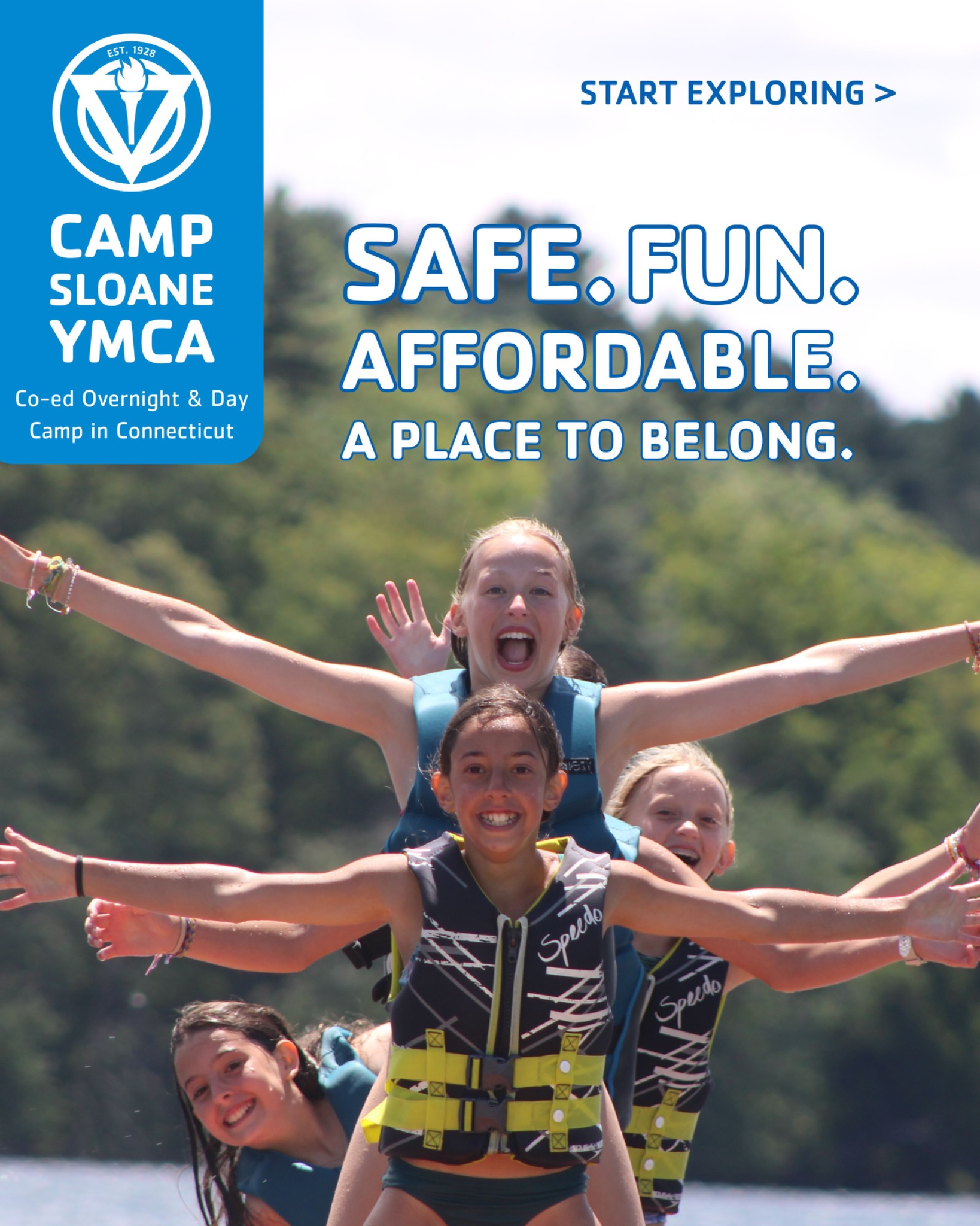 Camp Sloane YMCA Facebook ad from May 29, 2026