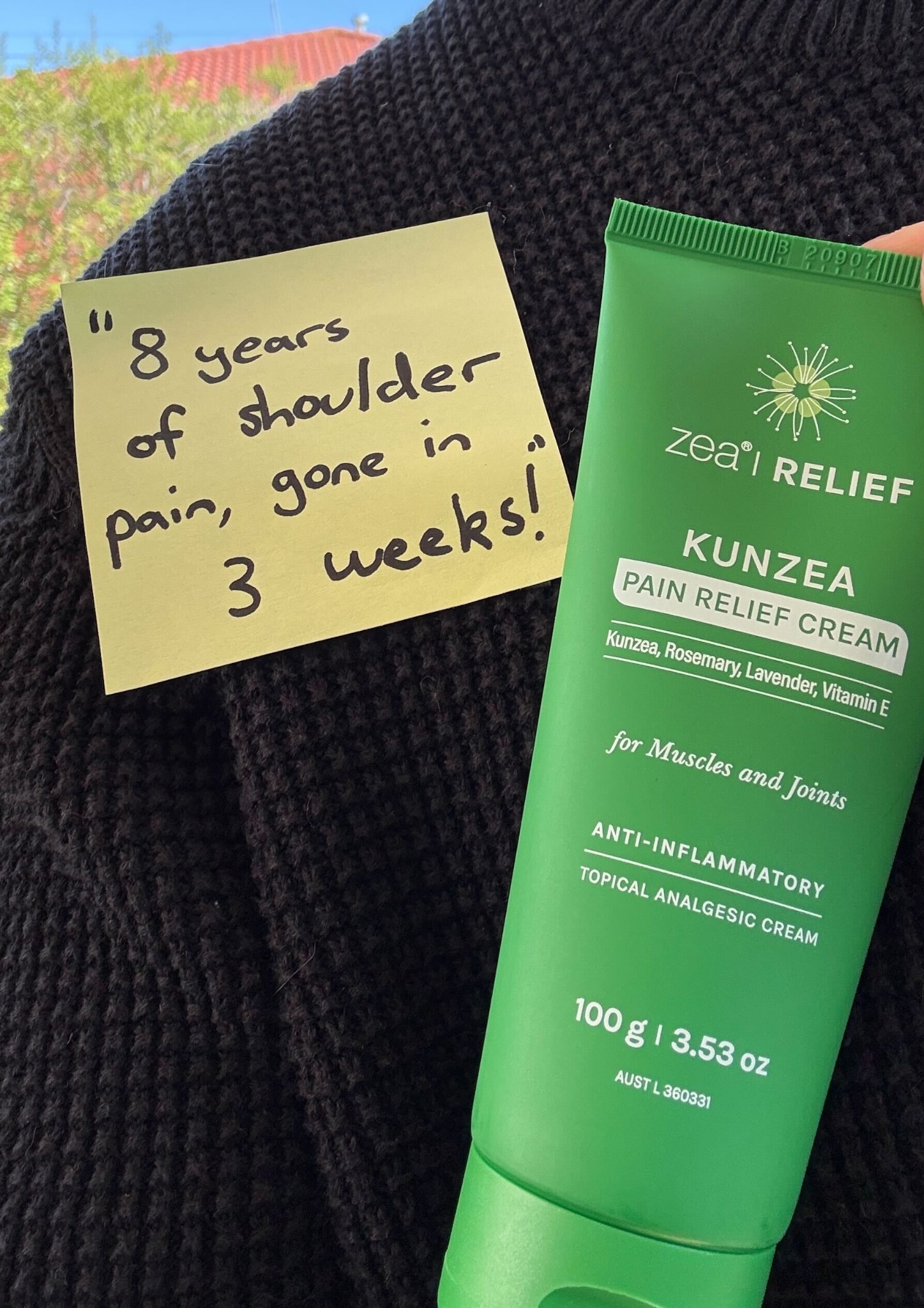 Zea Relief Facebook ad
