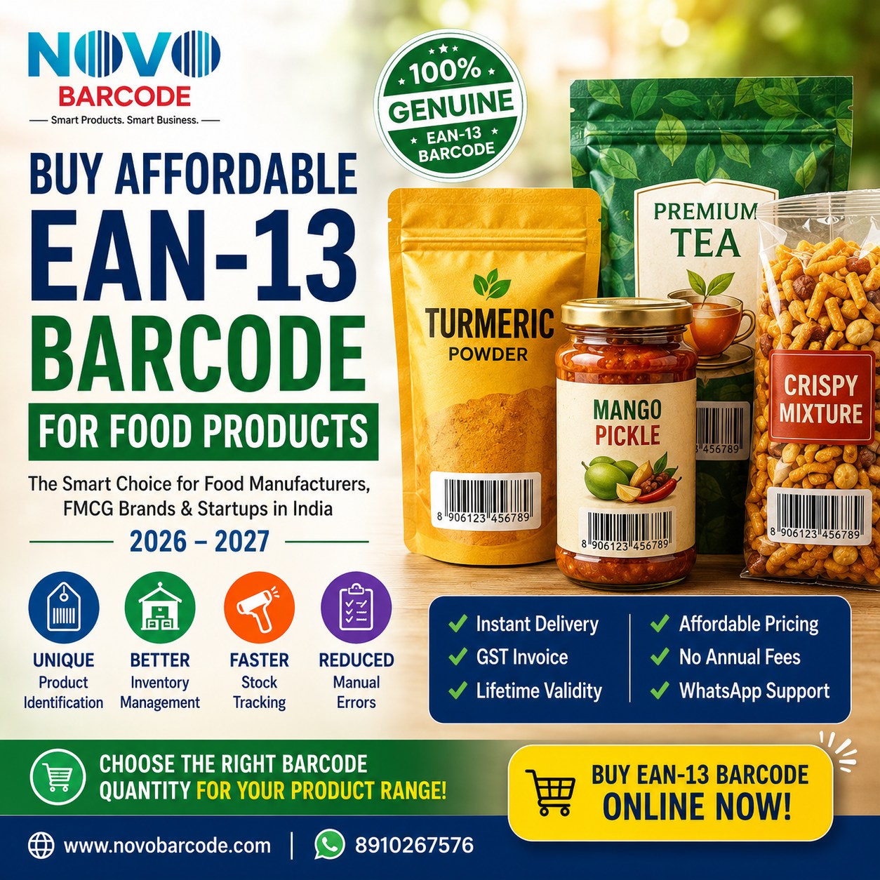 Novobarcode Facebook ad: Launching a New Food Brand in 2026-2027?
