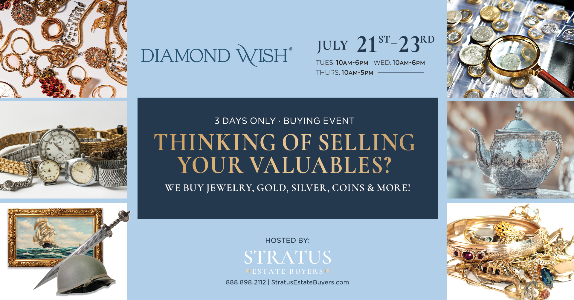 Stratus Estate Buyers Facebook ad: Estate Buying Event - Diamond Wish Jewelers