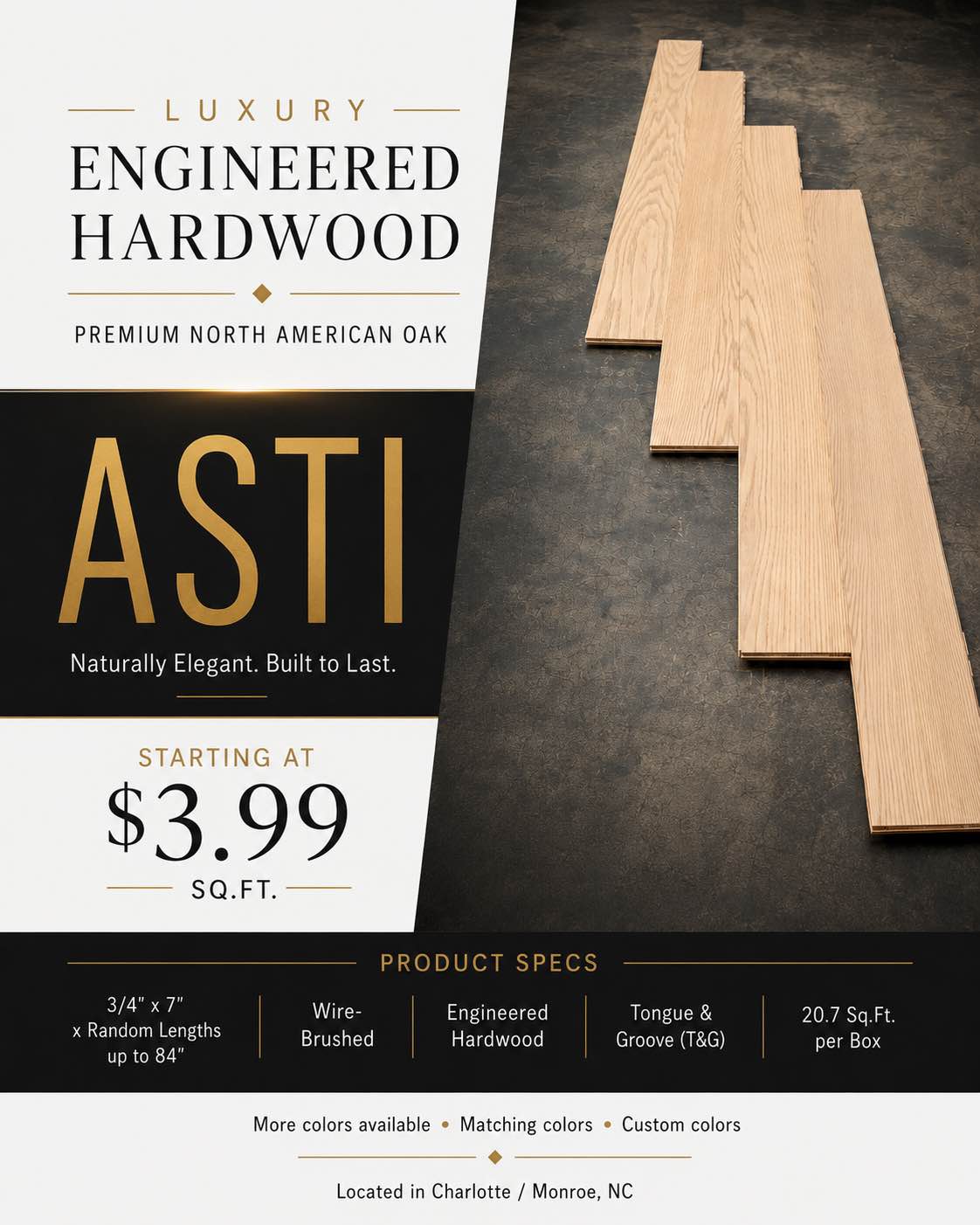 Art Yudzitski Facebook ad: Luxury Engineered Hardwood Flooring, Premium North…