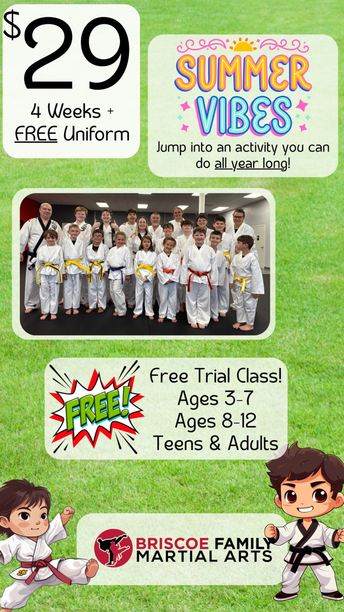Briscoe Family Martial Arts Facebook ad from Jul 4, 2026