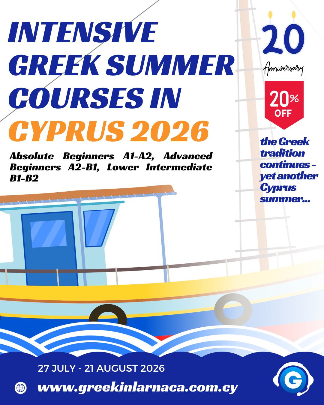 Learn Greek in Cyprus / Learn4Good Larnaca Facebook ad
