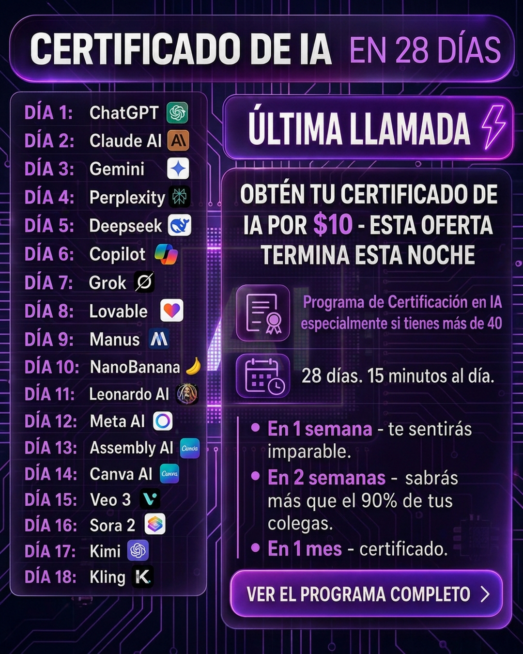 Coursiv Español Facebook ad: Empieza ahora
