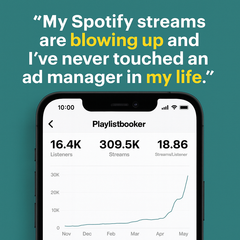 Playlist Booker Facebook ad