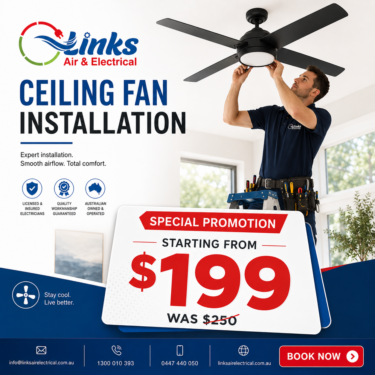 Links Air & Electrical Pty Ltd Facebook ad