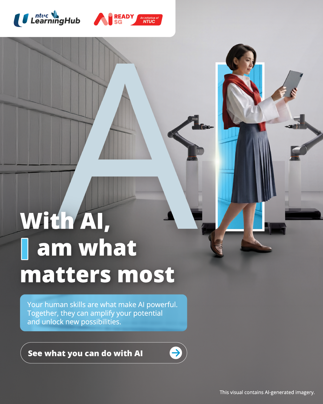 NTUC LearningHub Facebook ad: Start Your AI Journey