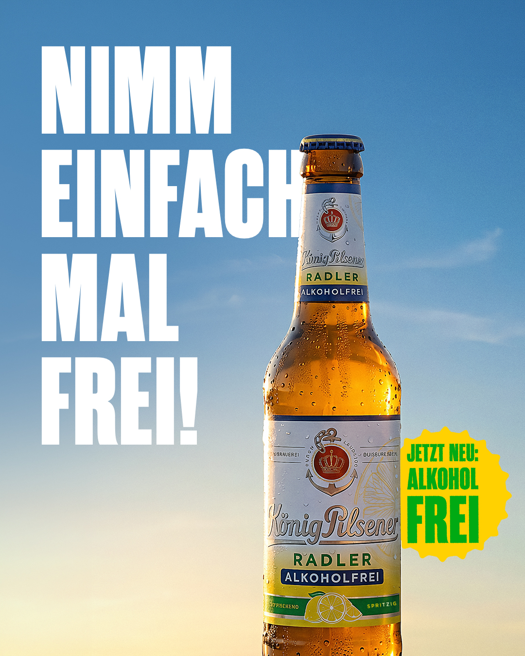 König Pilsener Facebook ad: König Pilsener Radler Alkoholfrei