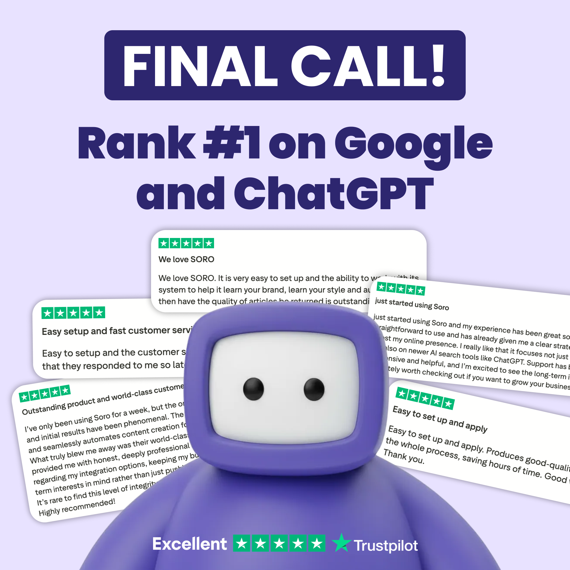 Soro SEO Facebook ad: Rank #1 on Google
