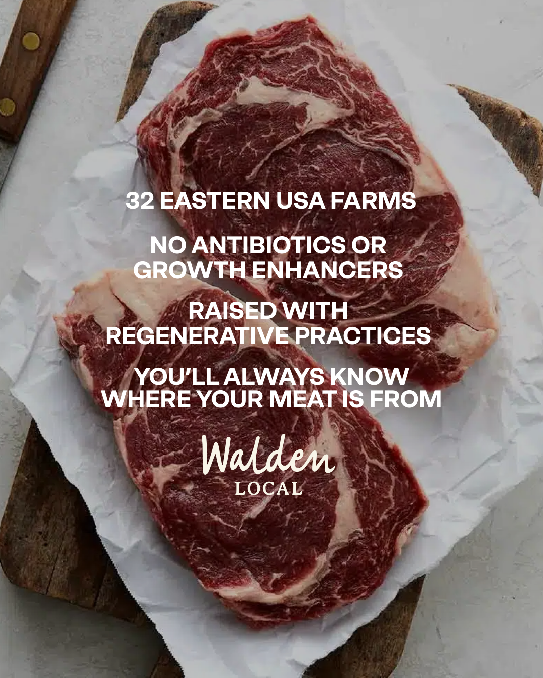 Walden Local Meat Co. Facebook ad: Break from the herd.