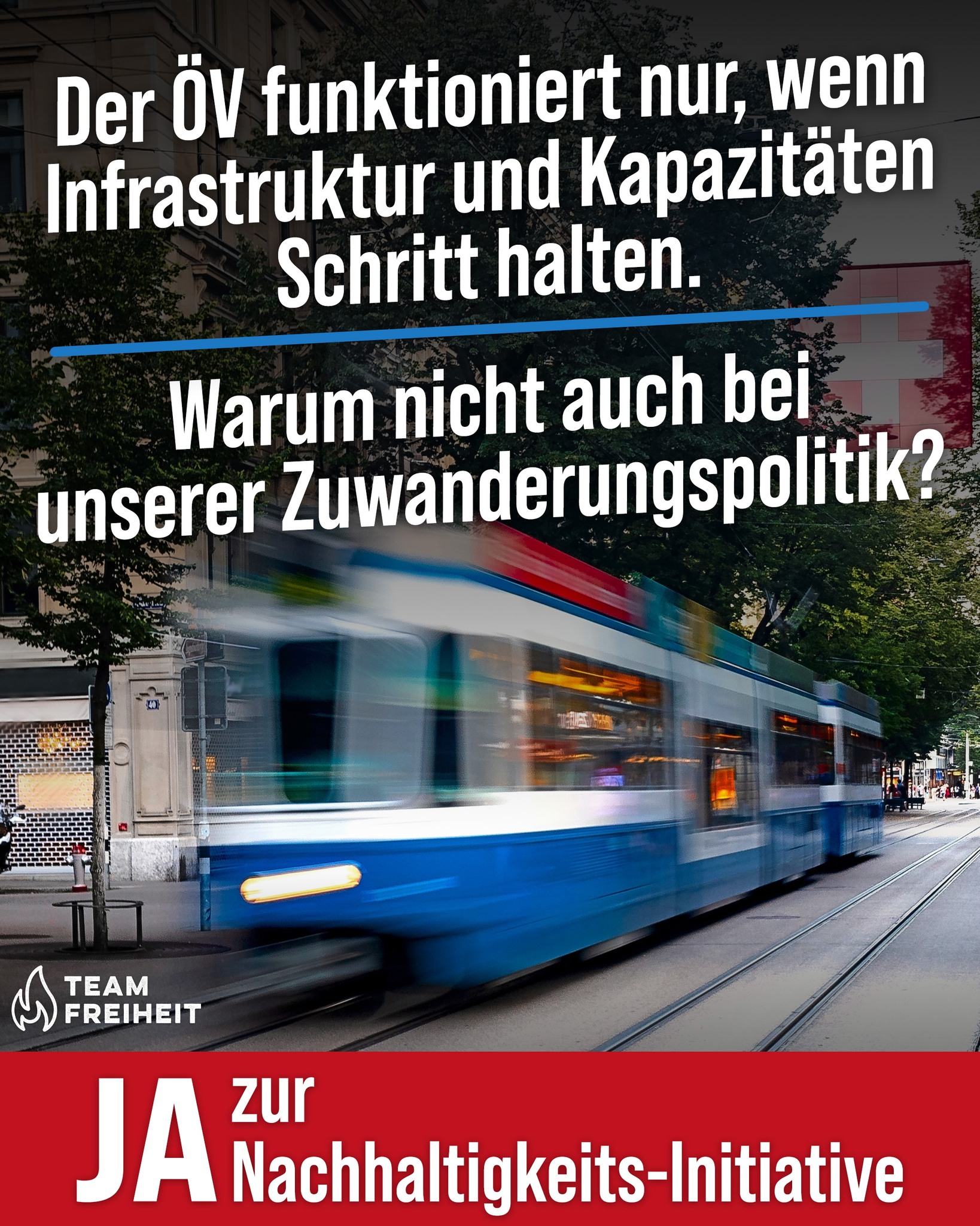 Team Freiheit Facebook ad: Die Bevölkerung der Schweiz ist in den vergangenen…