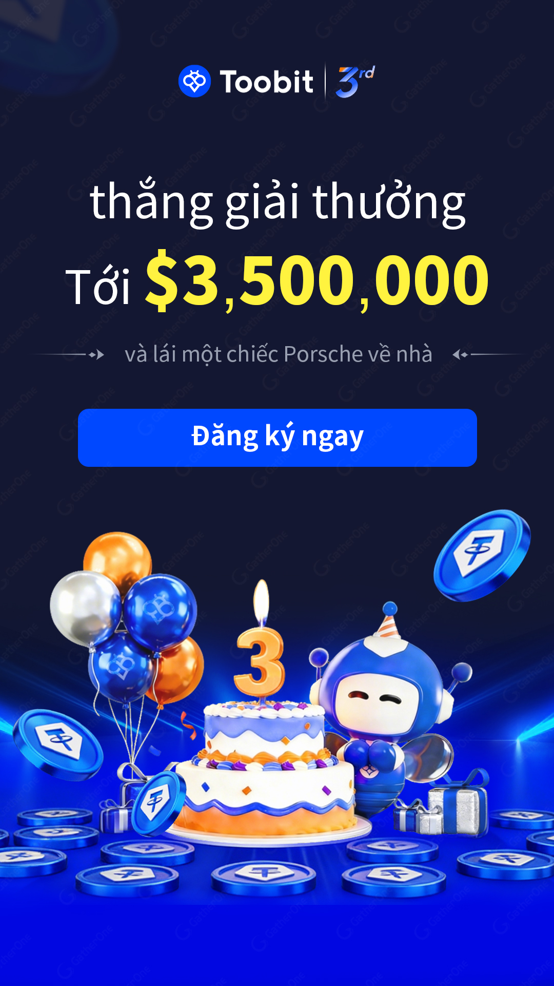 Toobit Facebook ad: Đăng Ký Sớm Nhận Ngay 30 USDT - Cuộc Chiến 3 Năm Toobit!