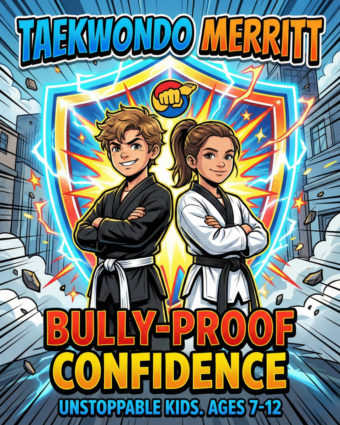 Baek’s Taekwondo Academy Facebook ad: Free Kids Taekwondo Class in Merritt