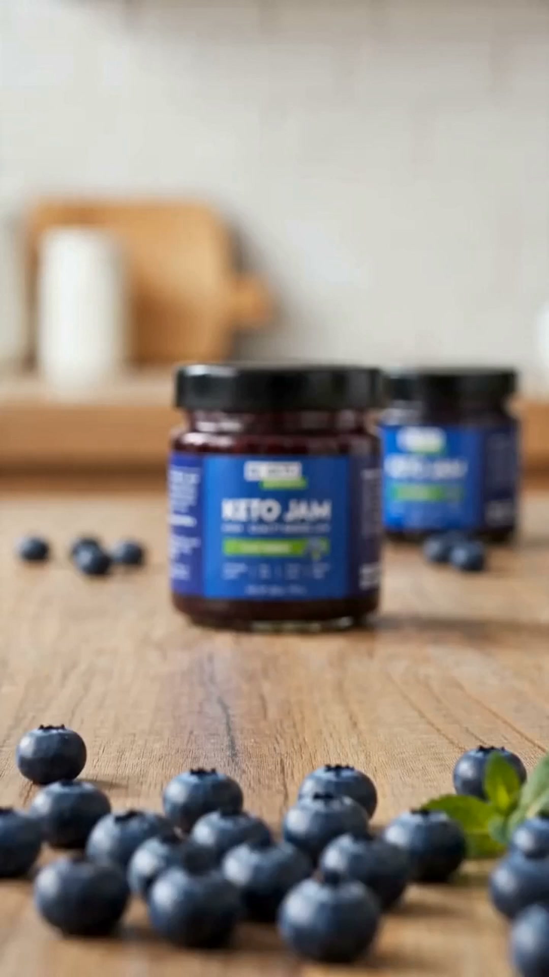 BeKeto Global Facebook ad: Mermelada de arándanos SIN AZÚCAR