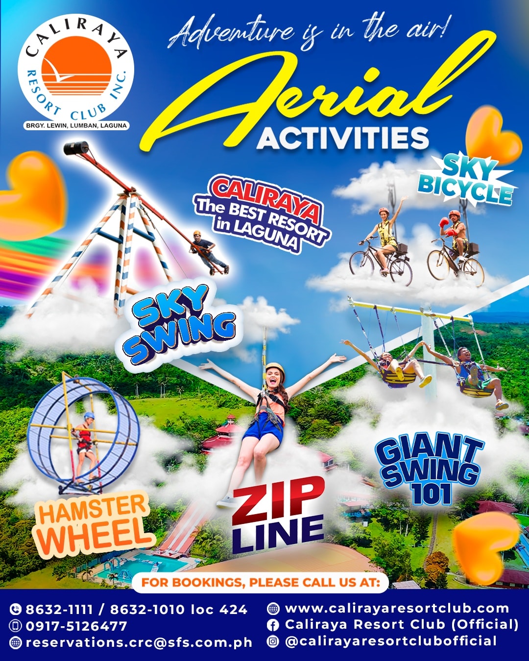 Caliraya Resort Club (Official) Facebook ad: Adventure is in the air at Caliraya Resort…